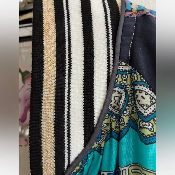 Johnny Was Reversible Silk Bomber Jacket - Picture 9 of 10